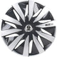 wieldoppen Lazio 14 inch ABS grijs zilver set van 4