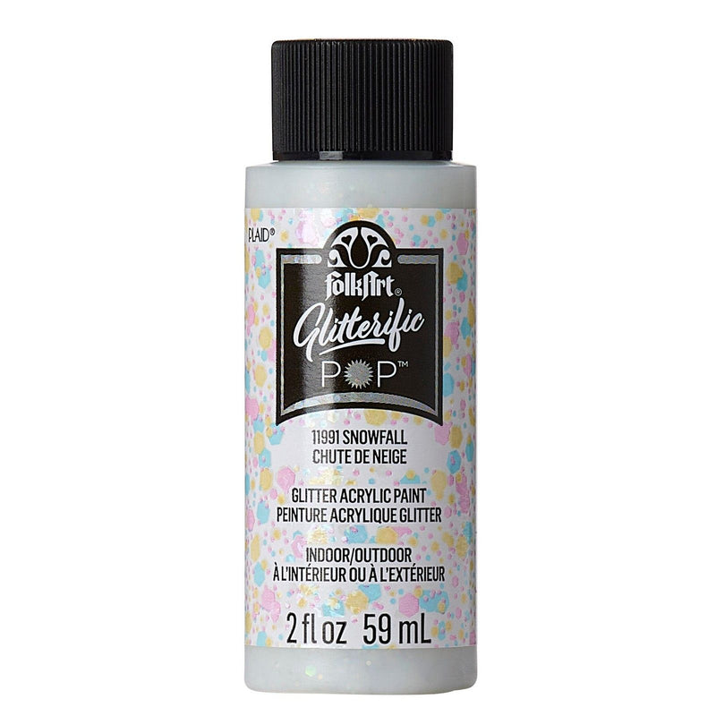 Afbeelding laden in galerijviewer, Folkart • glitterific pop acrylic paint snowfall 59ml

