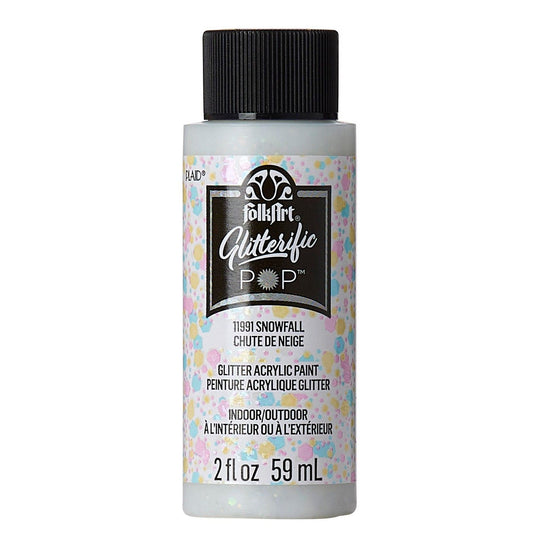 Folkart • glitterific pop acrylic paint snowfall 59ml
