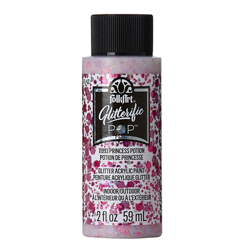 Afbeelding laden in galerijviewer, Folkart • glitterific pop acrylic paint princess potion 59ml
