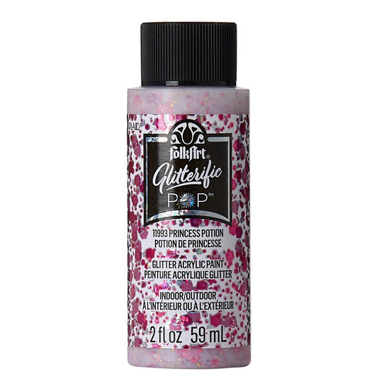 Folkart • glitterific pop acrylic paint princess potion 59ml