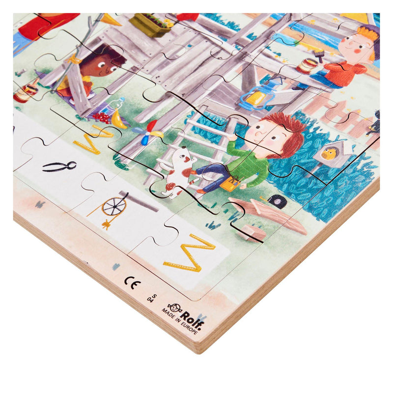 Afbeelding laden in galerijviewer, Rolf - houten legpuzzel serie wonen, set van 3

