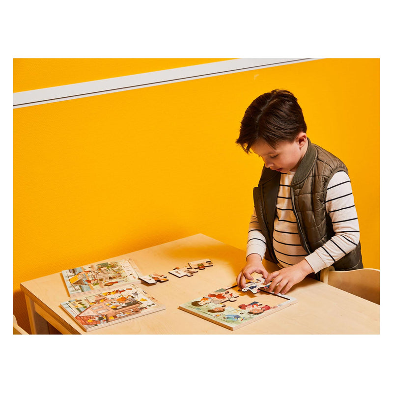 Afbeelding laden in galerijviewer, Rolf - houten legpuzzel serie wonen, set van 3
