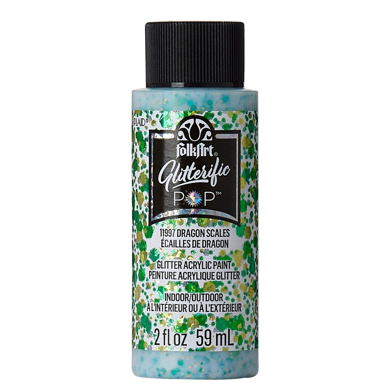 Afbeelding laden in galerijviewer, Folkart • glitterific pop acrylic paint dragon scales 59ml
