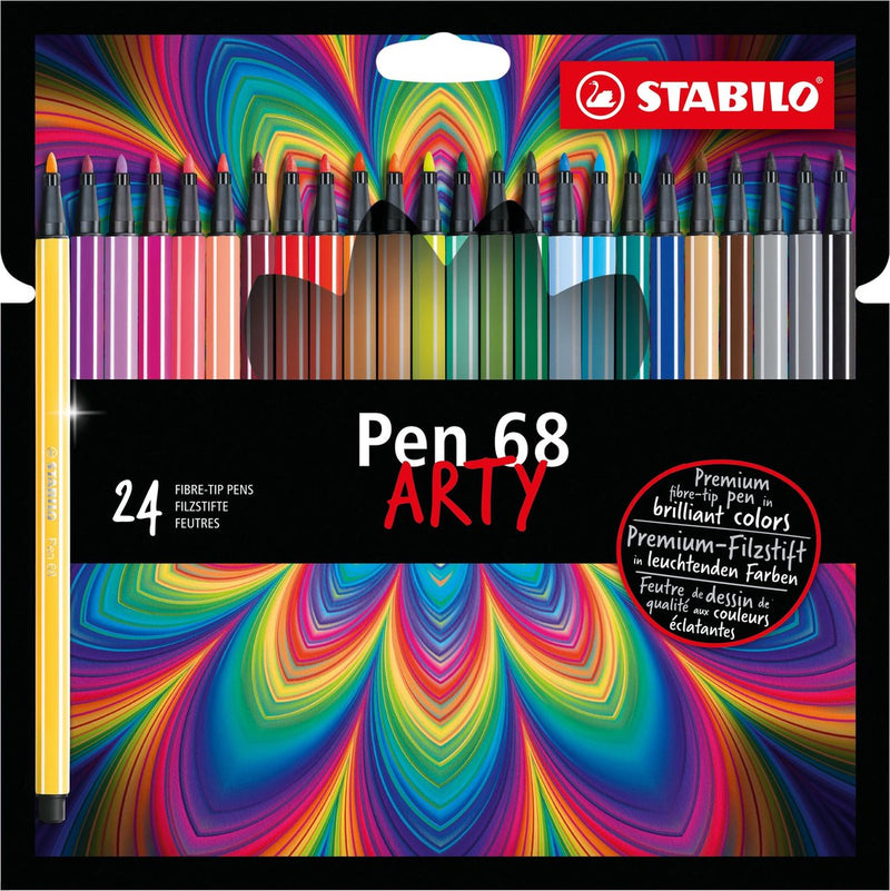 Afbeelding laden in galerijviewer, Stabilo pen 68 - viltstift - arty - set met 24 stuks
