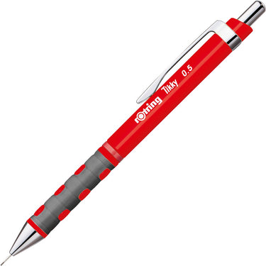 Rotring tikky-vulpotlood | hb | 0,50 mm | roode behuizing | 12 stuks
