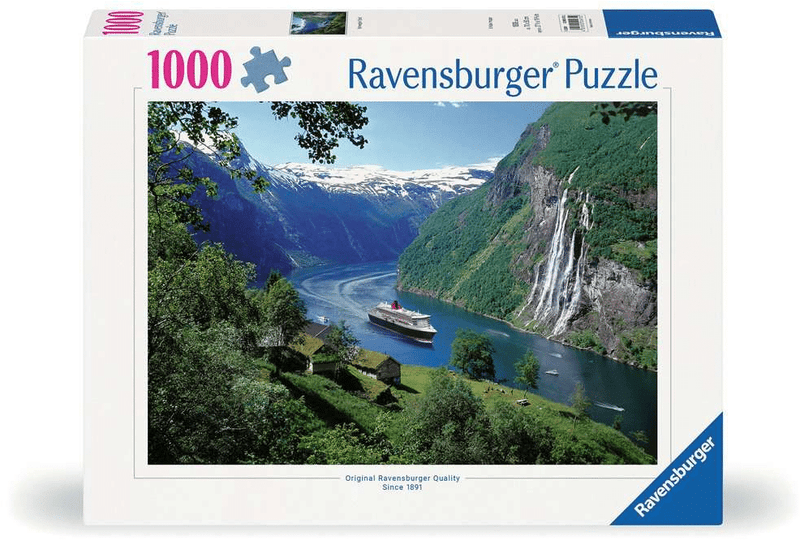 Afbeelding laden in galerijviewer, Ravensburger puzzel landschap noors fjord - 1000 stukjes legpuzzel.

