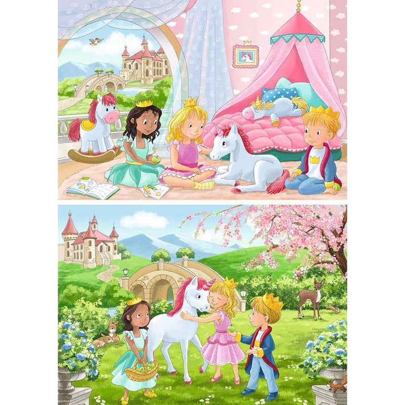 Afbeelding laden in galerijviewer, Ravensburger puzzel prince princess 2x12 stukjes
