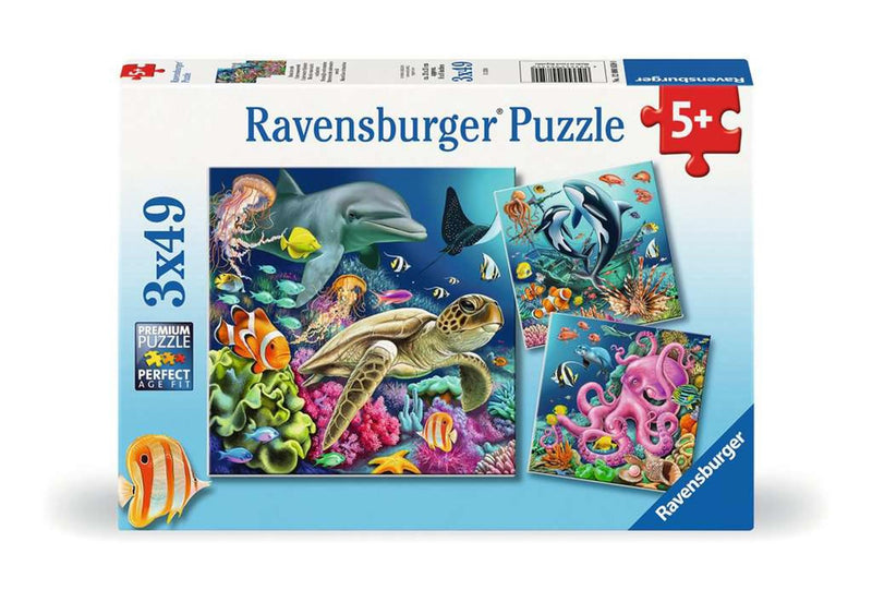 Afbeelding laden in galerijviewer, Ravensburger puzzel underwater 3x49 stukjes
