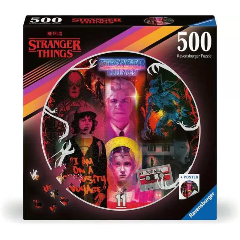Afbeelding laden in galerijviewer, Ravensburger ronde puzzel stranger things 500 stukjes
