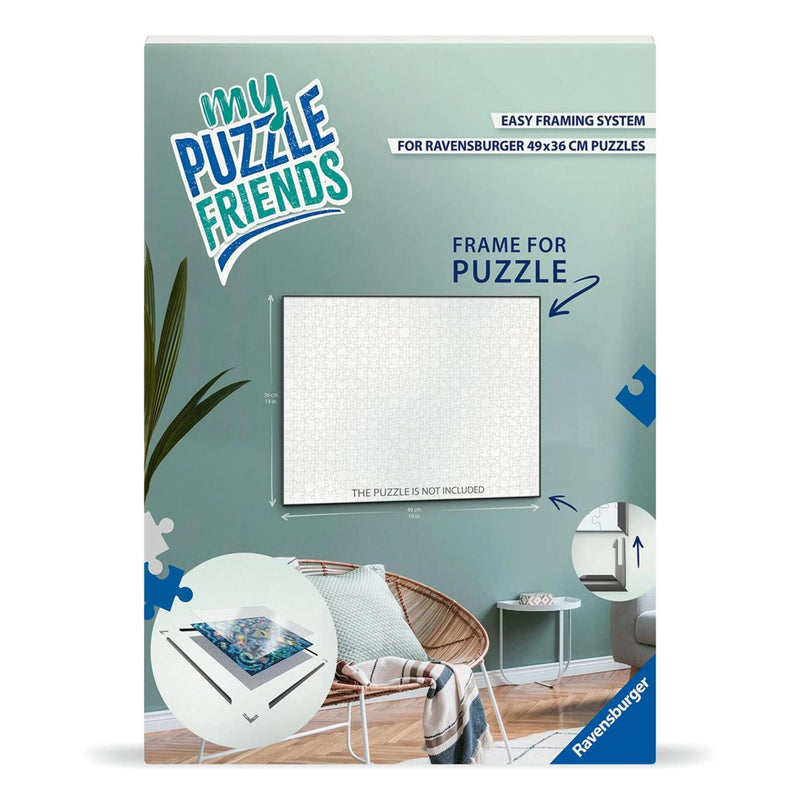 Afbeelding laden in galerijviewer, Ravensburger puzzel lijst wit 500 stukjes - puzzellijst voor puzzels.
