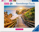 Ravensburger - houten trap naar praia do camillo - legpuzzel - 1000 stukjes