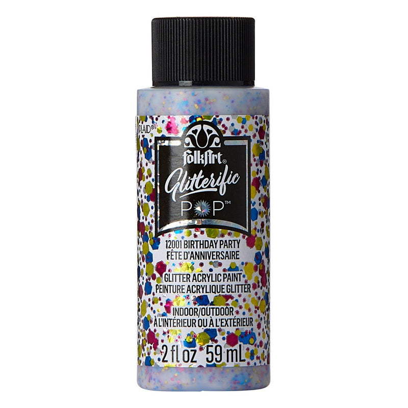 Afbeelding laden in galerijviewer, Folkart • glitterific pop acrylic paint birthday party 59ml
