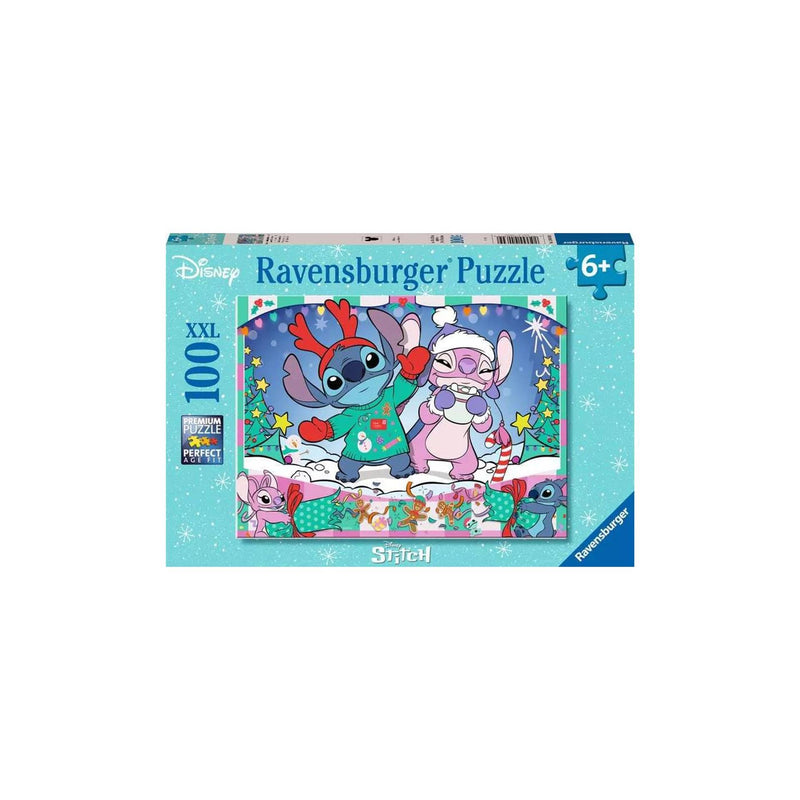 Afbeelding laden in galerijviewer, Ravensburger puzzel disney stitch christmas 100 xxl stukjes
