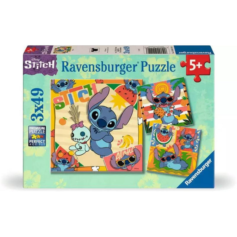 Afbeelding laden in galerijviewer, Ravensburger puzzel disney stitch 3x49 stukjes
