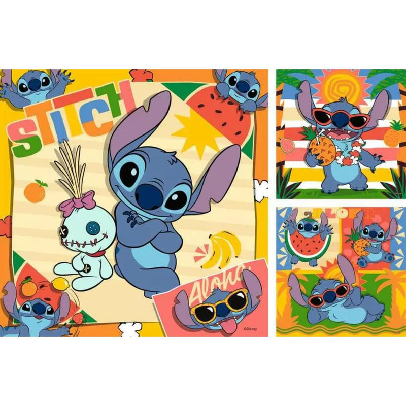 Afbeelding laden in galerijviewer, Ravensburger puzzel disney stitch 3x49 stukjes
