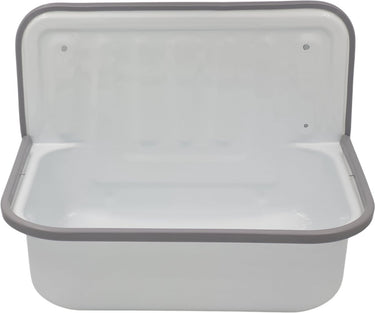 Plieger uitstortgootsteen - uitgietbak - met sifon, plug ketting - wit - 50.5cm x 33cm