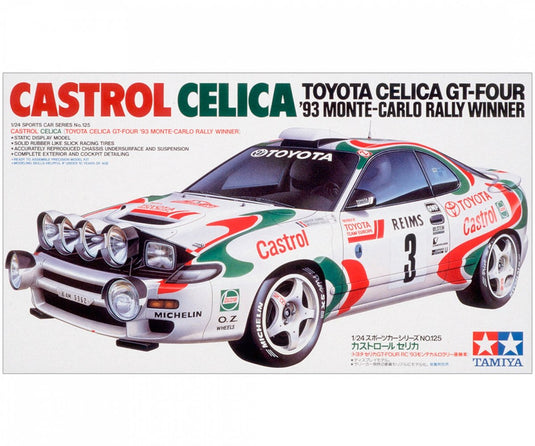 Tamiya modelbouwpakket auto - 24125 castrol toyota celica gt-four - 93 monte-carlo rally winner plastic - 1:24 - modelbouw