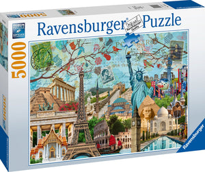 Ravensburger puzzel big city collage - legpuzzel - 5000 stukjes