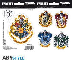 Abystyle harry potter - stickers - 16x11cm 2 planches - hogwarts houses