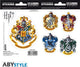 Abystyle harry potter - stickers - 16x11cm 2 planches - hogwarts houses