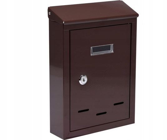 Vorel brievenbus met 2 sleutels - bruin - 285x200x60 mm
