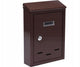 Vorel brievenbus met 2 sleutels - bruin - 285x200x60 mm