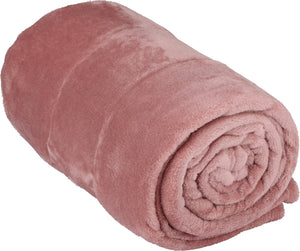 Arti casa fleece deken 150 x 200 cm - plaid - super zacht - roze