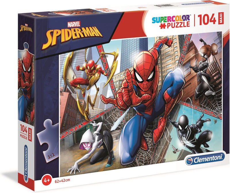 Afbeelding laden in galerijviewer, Clementoni - puzzel - 104 stukjes - spider-man - maxi kinderpuzzel - vanaf 4 jaar

