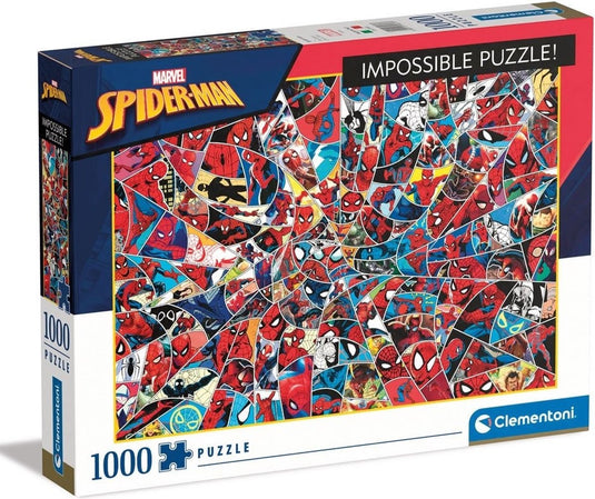 Clementoni - puzzel 1000 stukjes - impossible spiderman - puzzel voor volwassenen en kinderen - 14-99 jaar