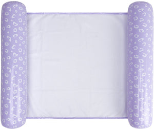 Swim essentials - waterhangmat - 117 cm - lila - luipaardprint - suntanner