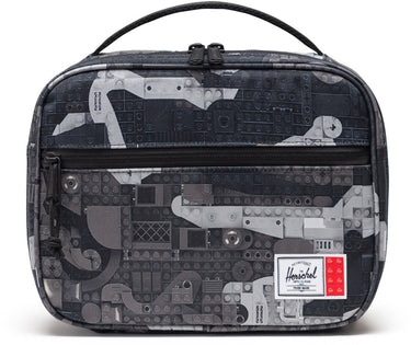 Herschel lego pop quiz lunch box - abstract bricks black