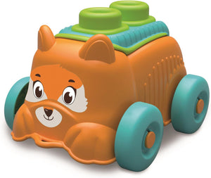Clementoni soft clemmy - emmer met bouwset en hondje - zachte stapelblokken - speelgoed voor baby’s vanaf 6 maanden