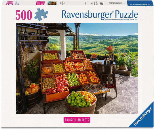 Ravensburger – groente- en fruitmarkt, kroatië – legpuzzel – 500 stukjes