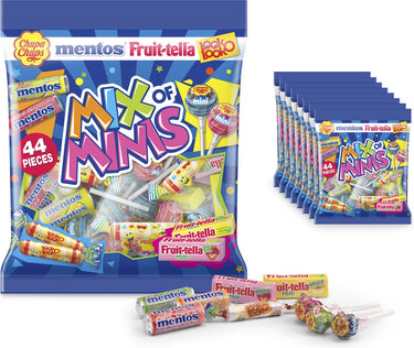 Fruit-tella fruittella mix of minis - snoep - mix van mentos - look o look - chupa chups - 8x410gr