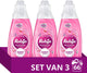 Robijn quickwash - vloeibaar wasmiddel - sunset bloom - 3 flessen - 66 wasbeurten - voordeelverpakking