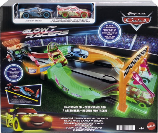 Disney pixar cars disney en pixar cars - lichtgevende racewagens - kris kras - lichtgevende race speelset