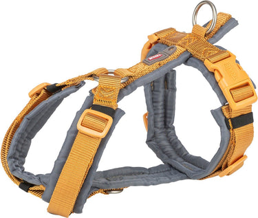 Trixie hondentuig premium trekking curry geel grafiet grijs