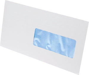 Gallery envelop wit 114x229 strip venster rechts 80 grams 500 stuks