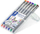 Staedtler - pigment liner - box 6 kleuren - 0,3 mm