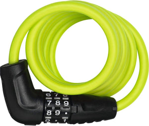 Abus fietsslot spiraalkabelslot - star 4508c - security level 2 - groen - 150 cm - geschikt voor kinderfietsen