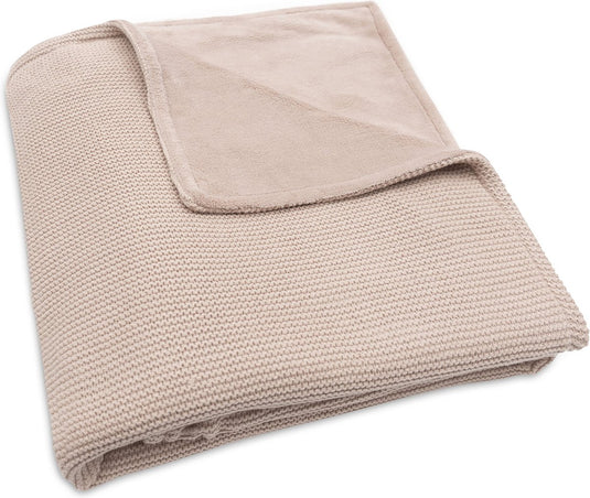 Jollein deken ledikant 100x150cm basic knit wild rose fleece