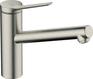 Hansgrohe zesis m33 - keukenmengkraan - ééngreeps bediening - coolstart energiebesparend - ecosmart waterbesparend - 150mm maat - 1 straalfunctie - rvs