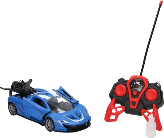 Lobbes rc sportwagen met stoomfunctie blauw