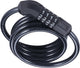 Bbb cycling quickcode coil cable fietsslot - kabelslot fiets cijferslot - codeslot - zwart - 120 x 0,8 cm - bbl-66