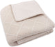Jollein deken ledikant 100x150cm check knit oatmeal teddy fleece