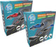 Eddy toys springende raceauto set – launch race cars – speelgoed auto met launcher en schans – 3 delige set - rood of blauw - 1 willekeurige kleur