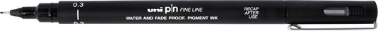 Uni-ball uni pin fine liner - 0.3mm zwarte schetspen