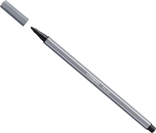 Stabilo pen 68 - viltstift - donker grijs (68 96)
