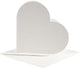 Creativ company cc heart-shaped cards , card size 12,5x12,5 cm, envelope size 13,5x13,5 cm, off-white, 10 set 1 pack